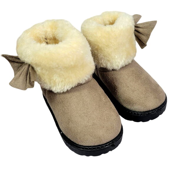 Dadawen Baby Girl Suede Pull On Boot, Tan, Toddler Size 5 NWOT - Picture 1 of 5